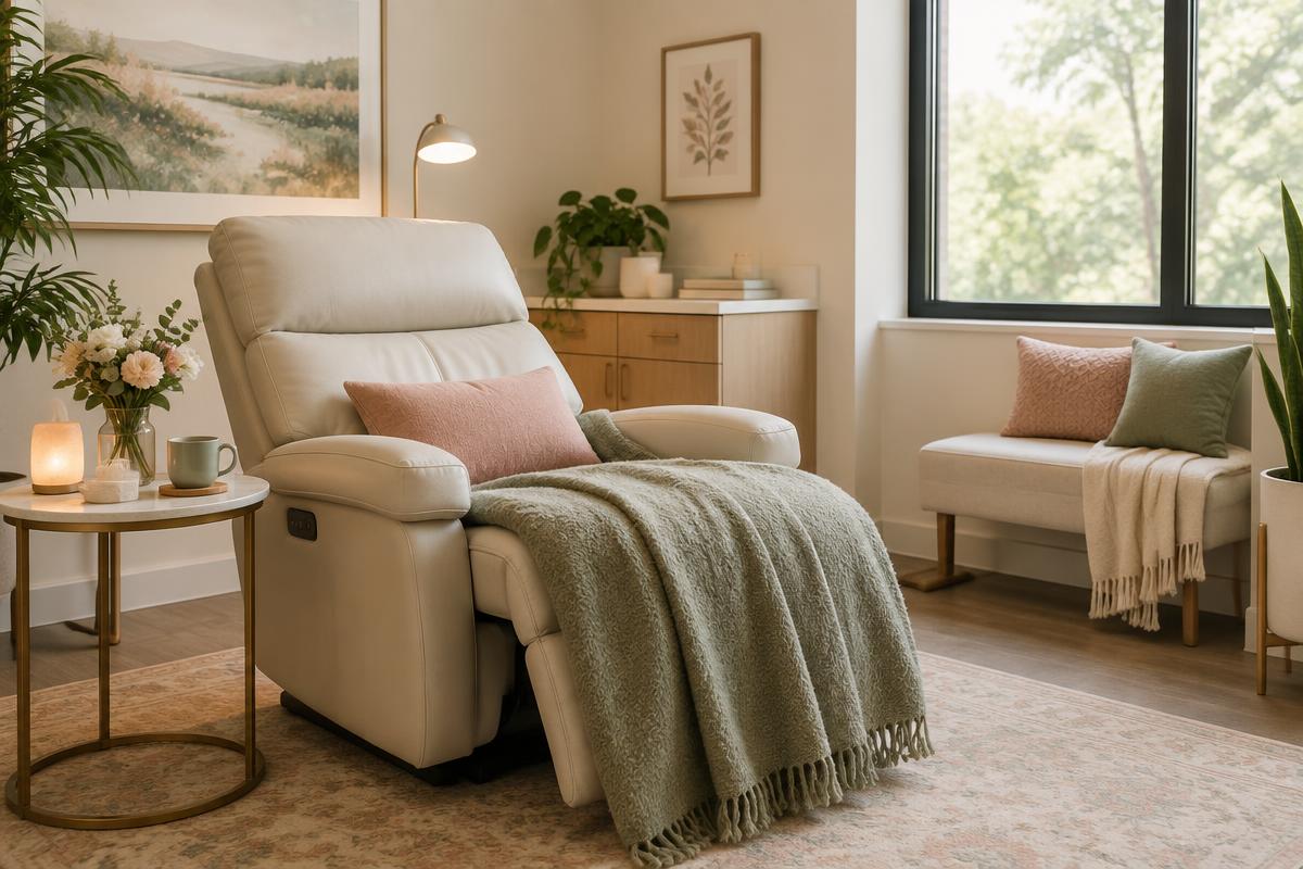 Comfortable private Spravato treatment suite